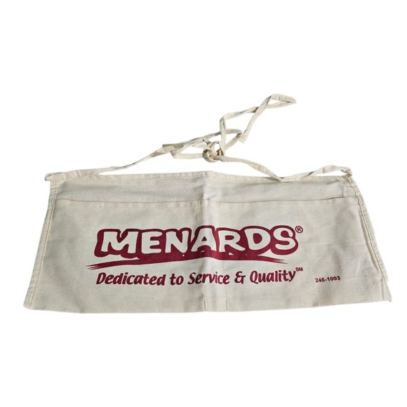 Menards Cotton Nail Apron Tan With Red Lettering Construction Home Projects - Picture 1 of 3